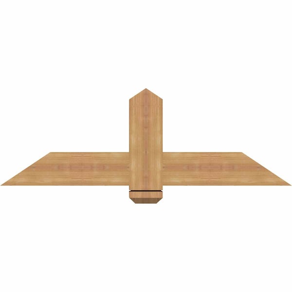 Ekena Millwork Eugene Smooth Timber Gable Bracket, Western Red Cedar, 48"W x 16"H x 3 1/2"D x 5 1/2"F, 8/12 Pitch GBW048X16X0406EUG00SWR - main